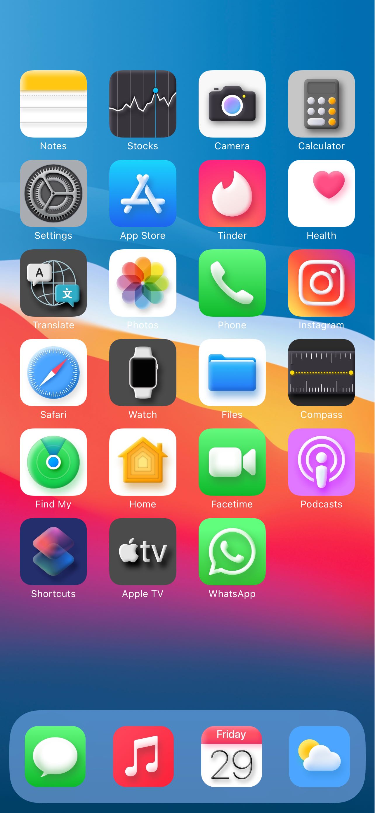 macOS Big Sur x iPhone Home Preview